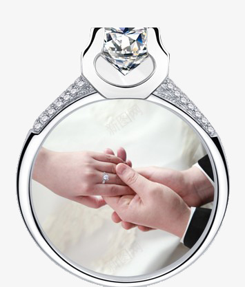 结婚戒指png免抠素材_新图网 https://ixintu.com 婚礼 戒指 握手 水晶