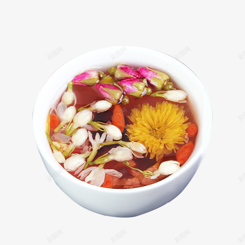 产品实物菊花茉莉玫瑰养生花茶png免抠素材_新图网 https://ixintu.com 优质 健康 健康滋补 养生 养生花茶 冲饮 干花 植物 清香 滋补 玫瑰 美容 花瓣 花茶 花草茶 茶饮品 草本 饱满
