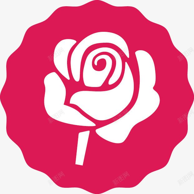 手绘玫瑰花元素图标png_新图网 https://ixintu.com 图标 玫瑰 花卉