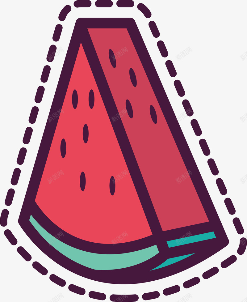 红色的西瓜矢量图ai免抠素材_新图网 https://ixintu.com 卡通西瓜 夏日西瓜 矢量png 红色西瓜 西瓜 解渴水果 矢量图