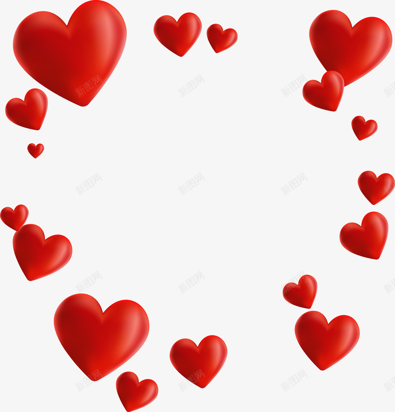 红色情人节爱心框架png免抠素材_新图网 https://ixintu.com LOVE 婚庆 心形 情人节 浪漫 爱心框架 爱情