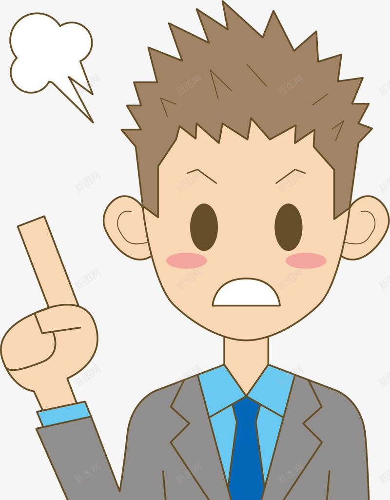 生气的冒烟的商务男矢量图ai免抠素材_新图网 https://ixintu.com 冒烟 卡通手绘 商务男 帅气 简约 装饰 西装 矢量图