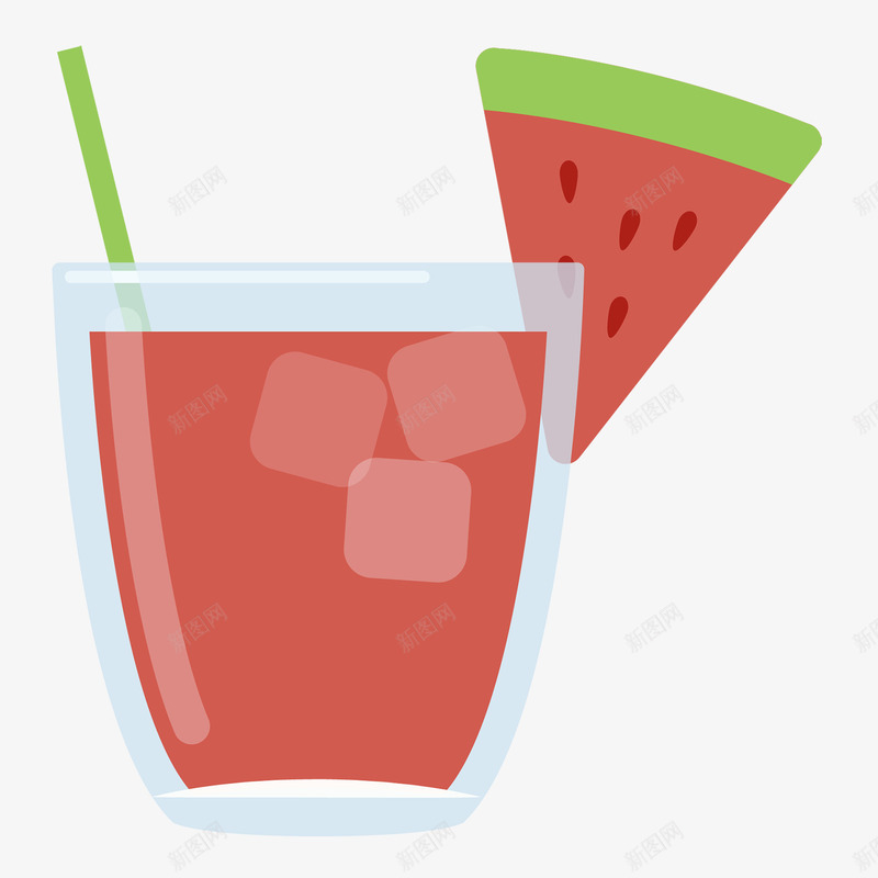 卡通夏日解渴冰饮果汁西瓜汁png免抠素材_新图网 https://ixintu.com 冰饮 卡通 夏日 果汁 西瓜汁 解渴
