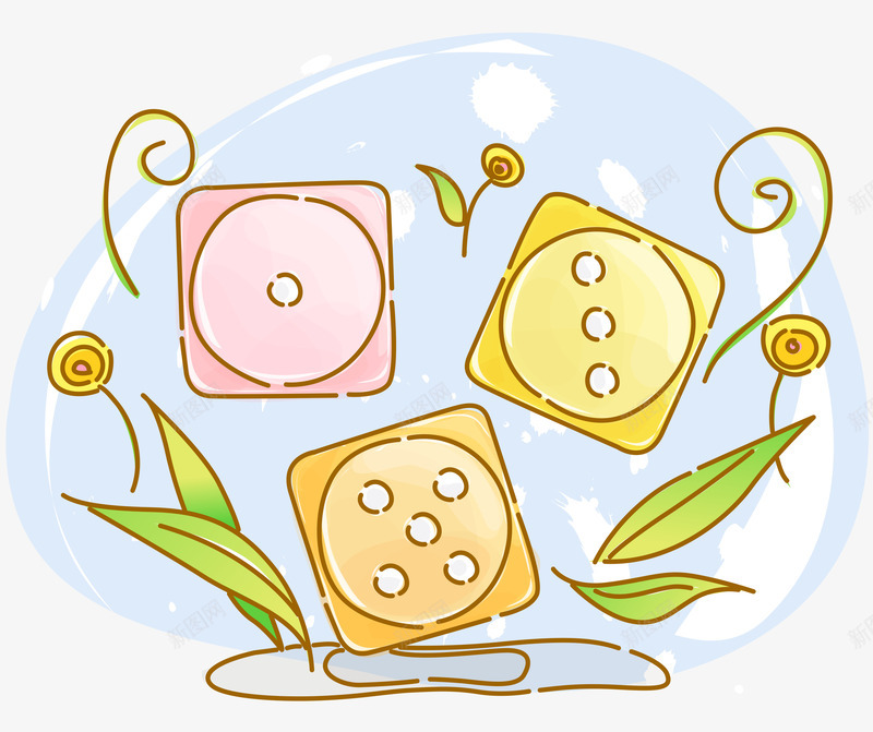 可爱小清新装饰海报装饰绿色植物png免抠素材_新图网 https://ixintu.com PPT模板设计 卡通装饰 封面设计 小清新插画 广告设计 文艺风装饰图案 海报设计 绿色植物
