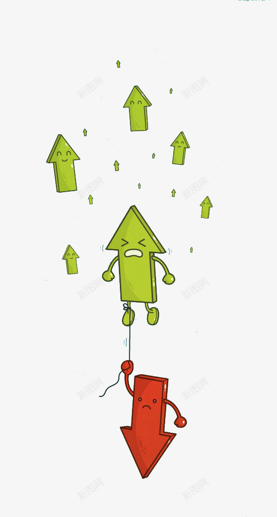 箭头png免抠素材_新图网 https://ixintu.com 向上 国外创意 矢量插图 箭头 绿色
