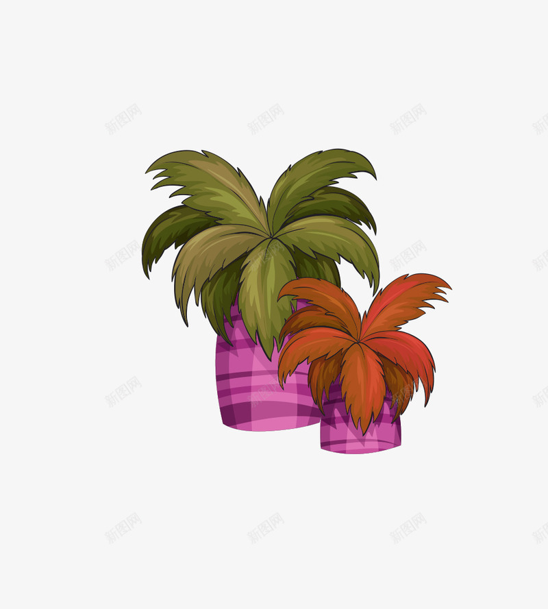 文艺卡通小清新插画椰子树png免抠素材_新图网 https://ixintu.com 卡通手绘装饰插画 封面设计 小清新插画 广告设计 椰子树 简约大气插画 网页设计