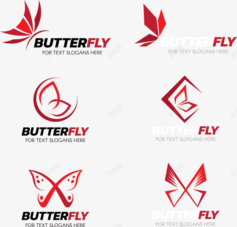 蝴蝶飞翔变形LOGO矢量图图标ai_新图网 https://ixintu.com LOGO logo尺寸 蝴蝶 飞翔 矢量图