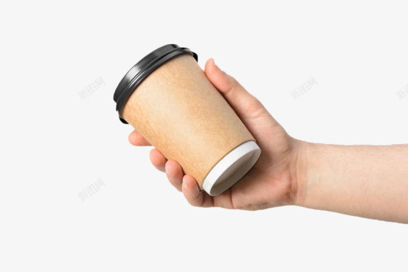 实物手捧棕色奶茶咖啡纸杯png免抠素材_新图网 https://ixintu.com 免扣 免费下载 包装盒 咖啡 奶茶纸杯 纸杯子 解渴 饮料包装