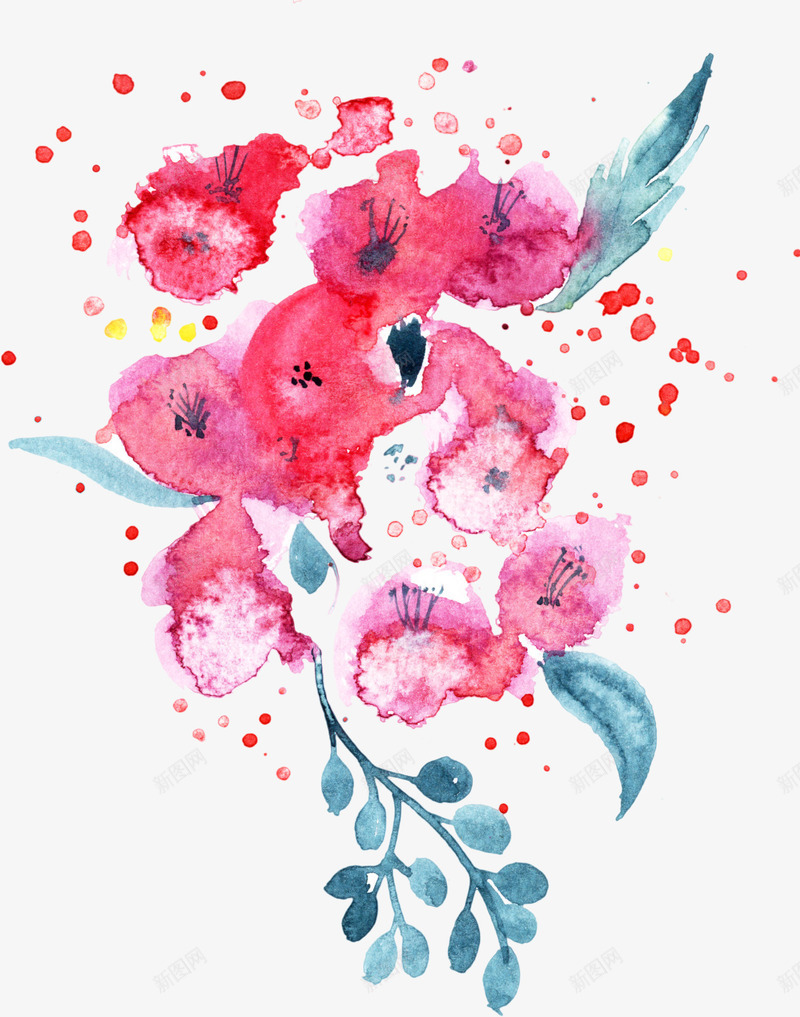 水彩百合花png免抠素材_新图网 https://ixintu.com 卡片 婚庆贺卡 婚礼贺卡 底纹 情人节日 水彩百合花 爱心 百合 百合花 精美边款 花卉 花朵 贺卡