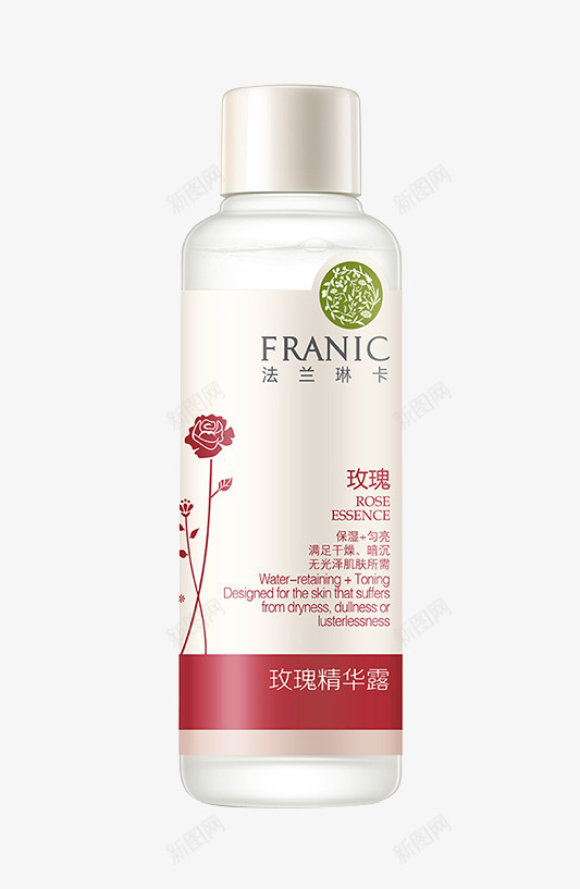 法兰琳卡玫瑰保湿露png免抠素材_新图网 https://ixintu.com 产品实物 白色 美妆
