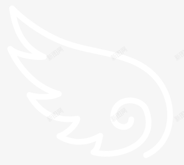 可爱鸟羽毛卡通手绘翅膀png免抠素材_新图网 https://ixintu.com 卡通 手绘 羽毛素描图片 翅膀 翅膀素材 鸟羽毛