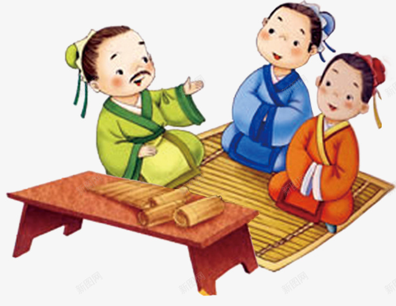 讲堂png免抠素材_新图网 https://ixintu.com 古风 小孩 聊天