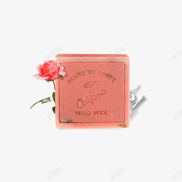 香觉玫瑰羊奶手工皂png免抠素材_新图网 https://ixintu.com 产品实物 手工皂 洗澡香皂 洗脸洁面皂