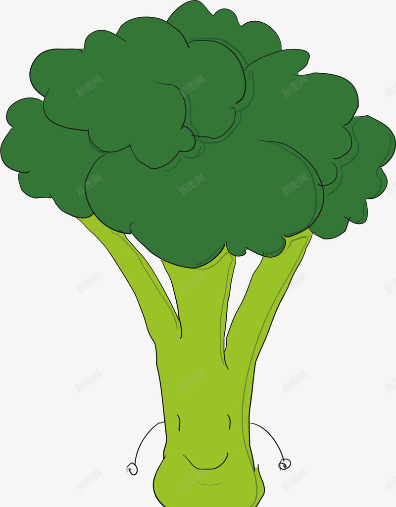 西蓝花png免抠素材_新图网 https://ixintu.com 农作物 卡通手绘 植物 瓜果蔬菜 西蓝花