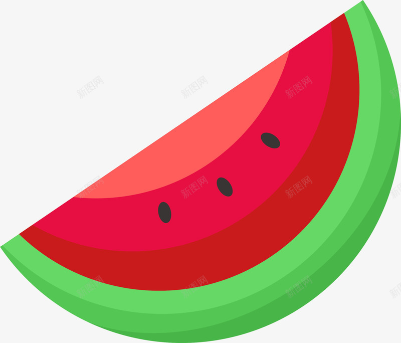 红色扁平卡通西瓜png免抠素材_新图网 https://ixintu.com summer 卡通西瓜 夏天 夏季 夏日 夏日水果 红色西瓜
