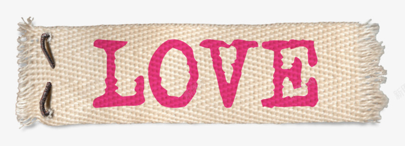 布条上的LOVEpng免抠素材_新图网 https://ixintu.com LOVE 爱 粉色字 艺术字