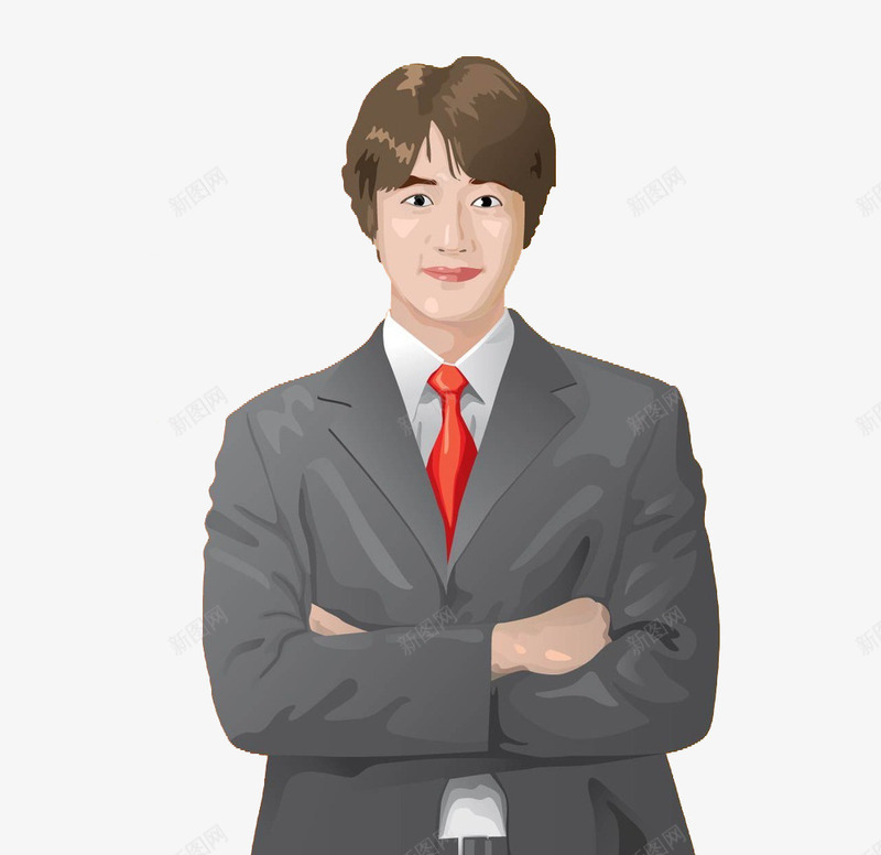 西装男卡通风格半身图案png免抠素材_新图网 https://ixintu.com 半身 卡通风格 正面图案 男士 装饰 西装 西装男卡通
