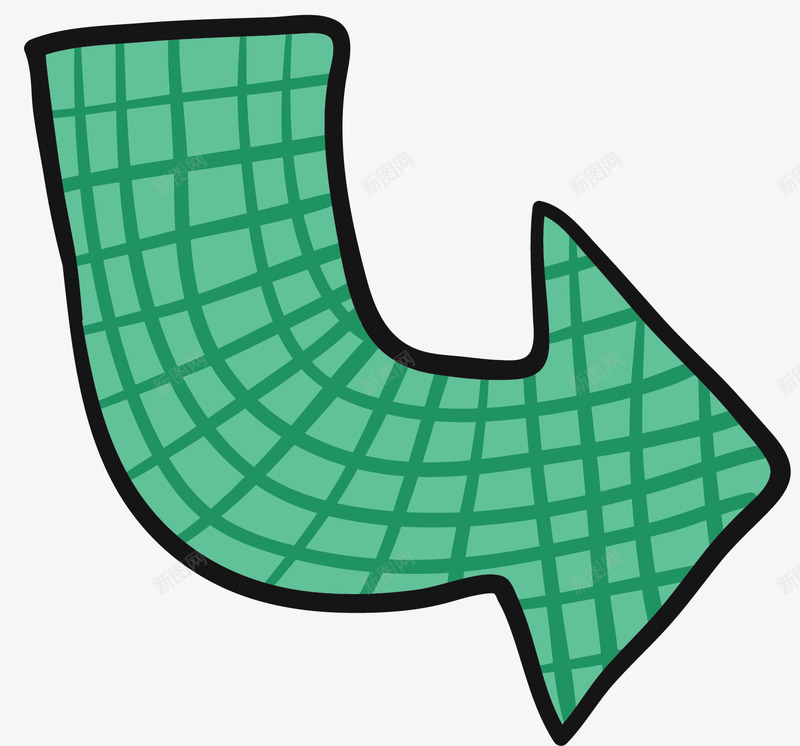 绿色格纹转弯箭头矢量图ai免抠素材_新图网 https://ixintu.com 格纹箭头 矢量png 箭头 绿色格纹 绿色箭头 转弯箭头 矢量图