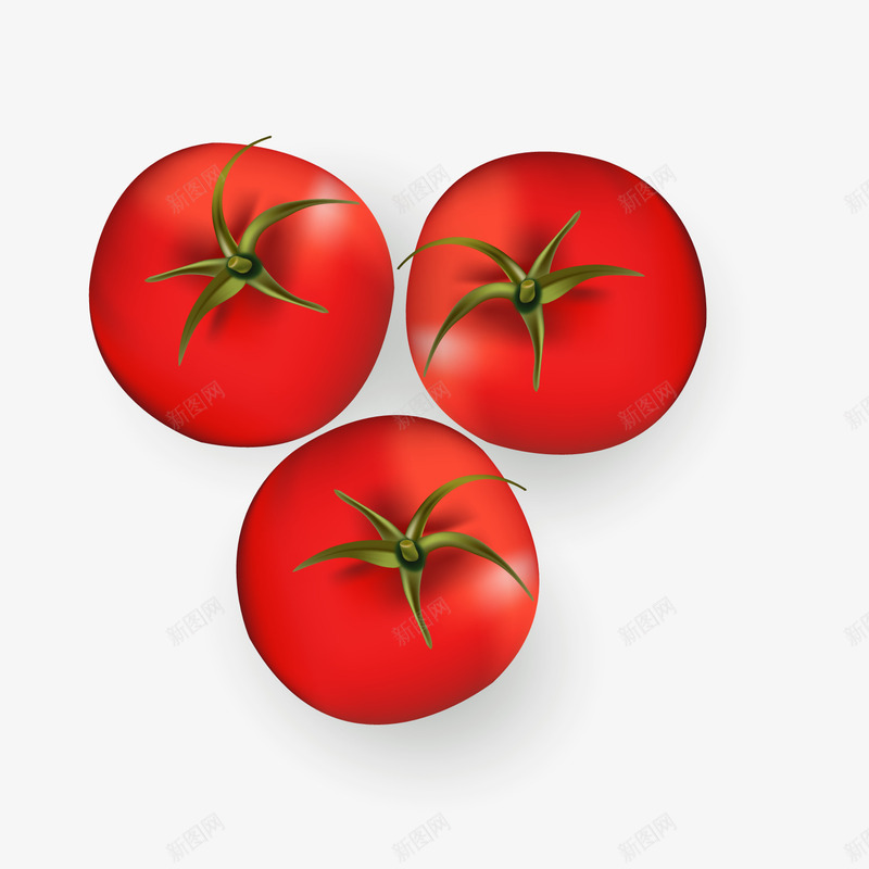红色卡通西红柿png免抠素材_新图网 https://ixintu.com 卡通食材 卡通食物 圆形 红色西红柿 背景装饰