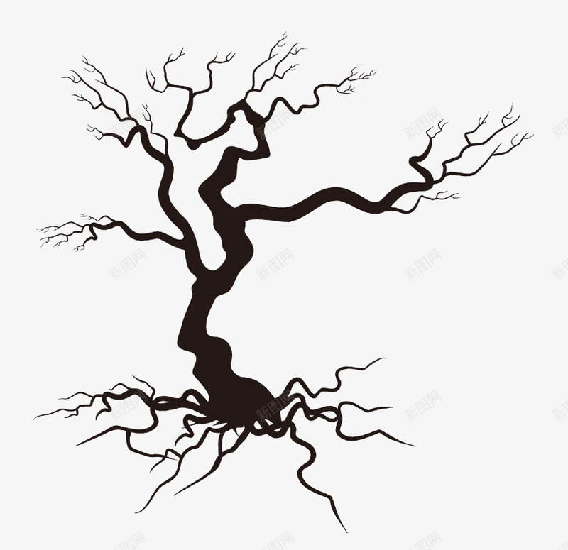 无叶的树图标png_新图网 https://ixintu.com 万圣节 卡通手绘 无叶树 荒郊野坟 西方 黑色PNG