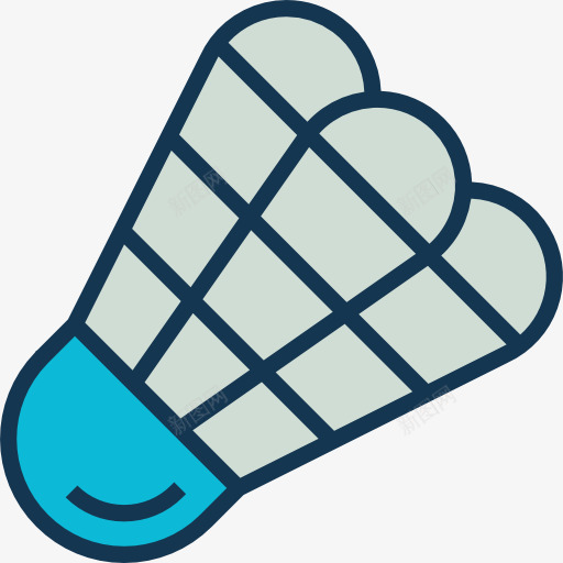 羽毛球图标png_新图网 https://ixintu.com 体育设备 羽毛球 踢毽子