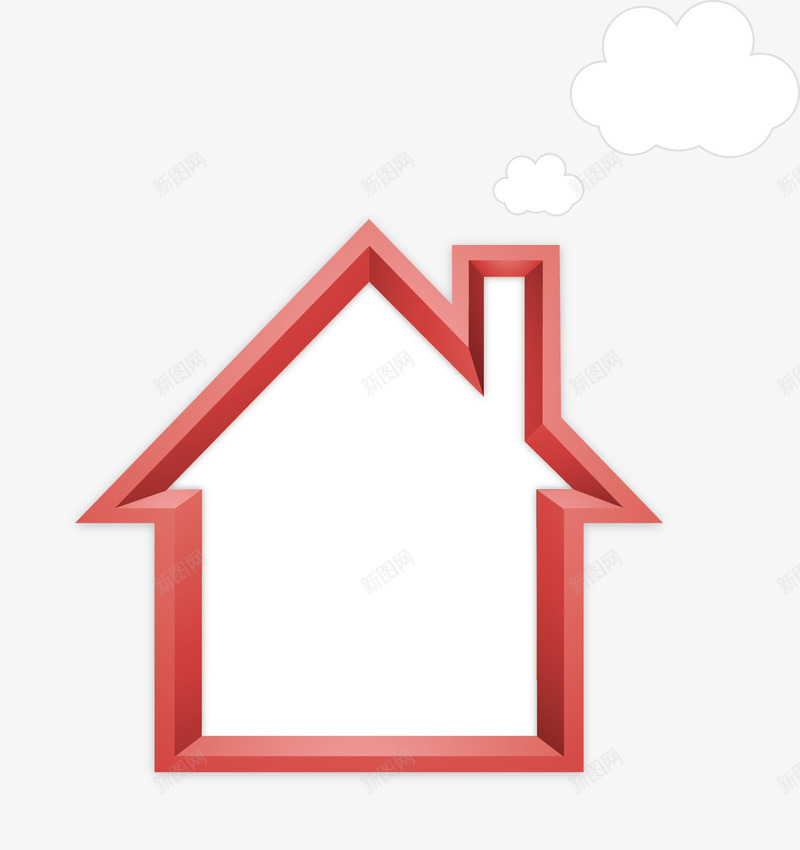 立体线条房子矢量图ai免抠素材_新图网 https://ixintu.com 房子 立体线条 矢量图