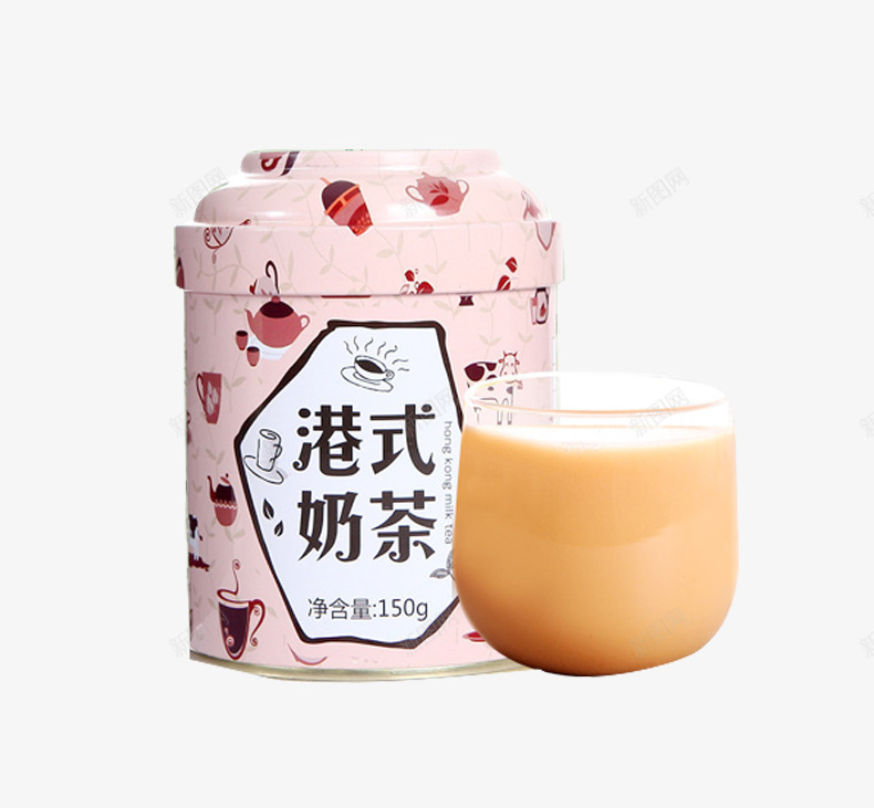 铁罐包装港式奶茶png免抠素材_新图网 https://ixintu.com 港式奶茶 热饮 餐饮海报 香浓