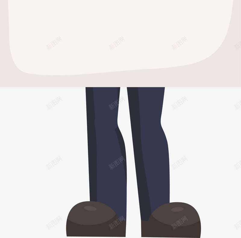 卡通职场人物png免抠素材_新图网 https://ixintu.com 卡通人物 开心 站立 职场人物 西装革履 黑色领带