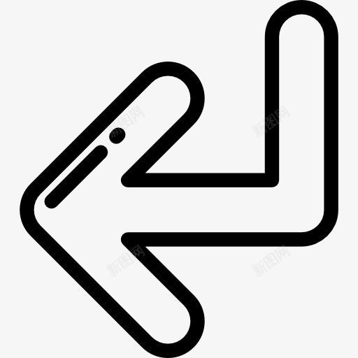 左转图标png_新图网 https://ixintu.com UI 多媒体选项 定位 左转 方向 箭头