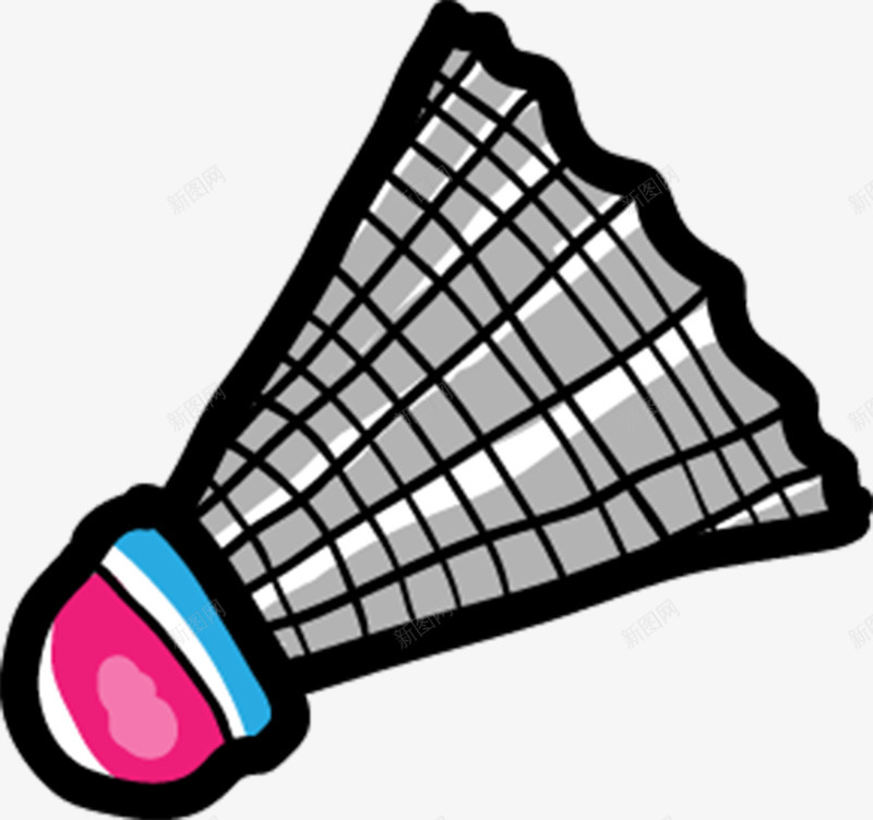 体育用品元素矢量图ai免抠素材_新图网 https://ixintu.com 体育 用品 矢量用品 羽毛球 矢量图
