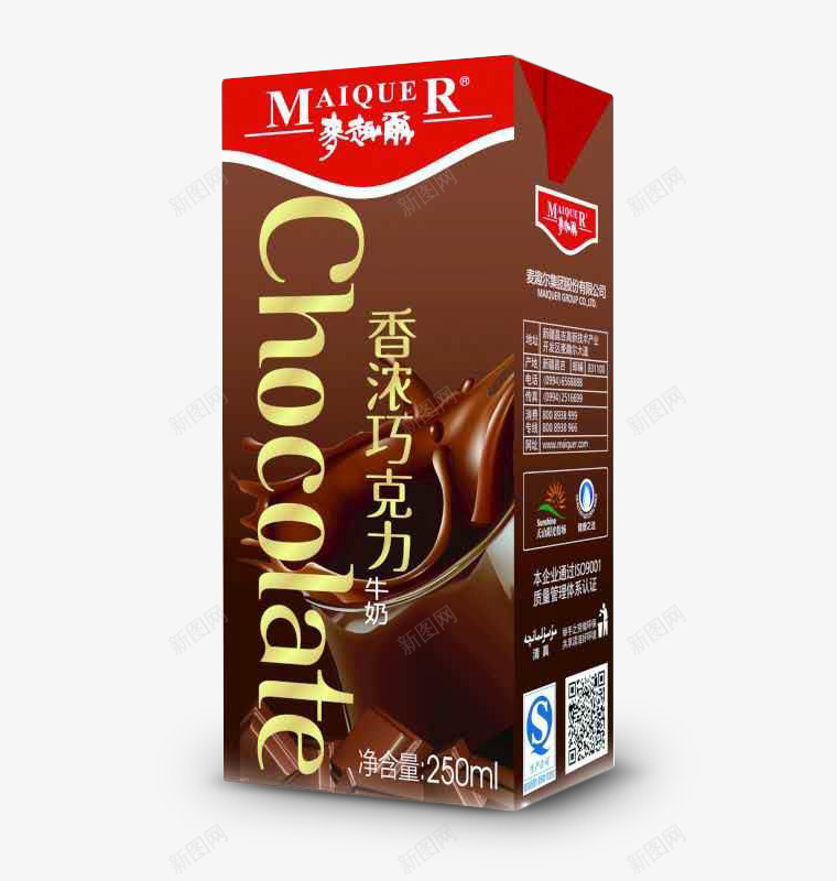 麦趣尔巧克力牛奶png免抠素材_新图网 https://ixintu.com 产品食物 包装 牛奶盒 食物
