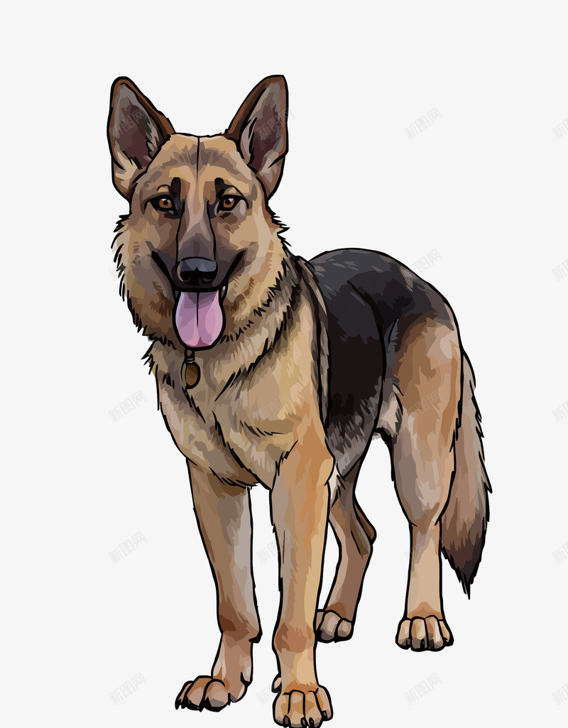 狼犬矢量图eps免抠素材_新图网 https://ixintu.com PNG图片 PNG图片素材 PNG素材 PNG素材免费下载 手绘 狼狗 逼真 矢量图