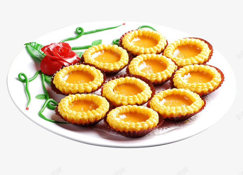 蛋挞美食png免抠素材_新图网 https://ixintu.com PNG素材 红玫瑰 美食图片 蛋挞 诱人口水