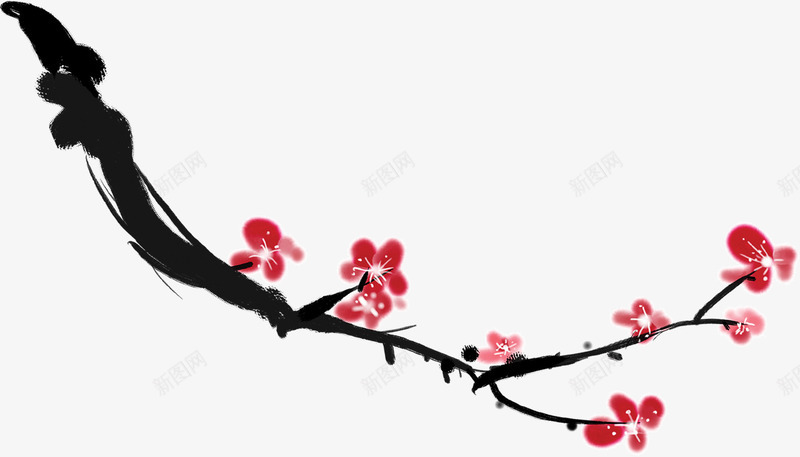 中秋节促销活动梅花png免抠素材_新图网 https://ixintu.com 中秋节 促销 梅花 活动