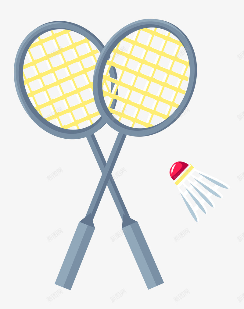 手绘蓝色羽毛球拍png免抠素材_新图网 https://ixintu.com 体育器材 体育运动 创意 卡通手绘 水彩 羽毛球拍 蓝色