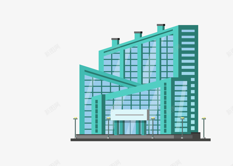 等距城市建筑插画绿色大楼png免抠素材_新图网 https://ixintu.com 25D建筑 25D立体插画 建筑 现代时代地产 立体建筑 立体插画 立体高楼 等距城市 绿色大楼 设计