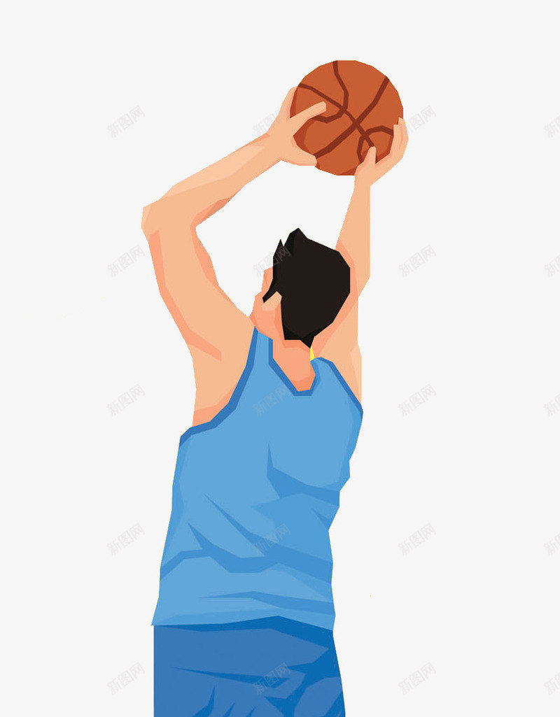 彩色扁平化篮球运动元素png免抠素材_新图网 https://ixintu.com 体育 卡通插画 彩色 扁平化 活动 运动