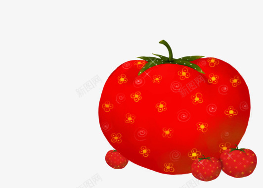 卡通版红色西红柿图标图标