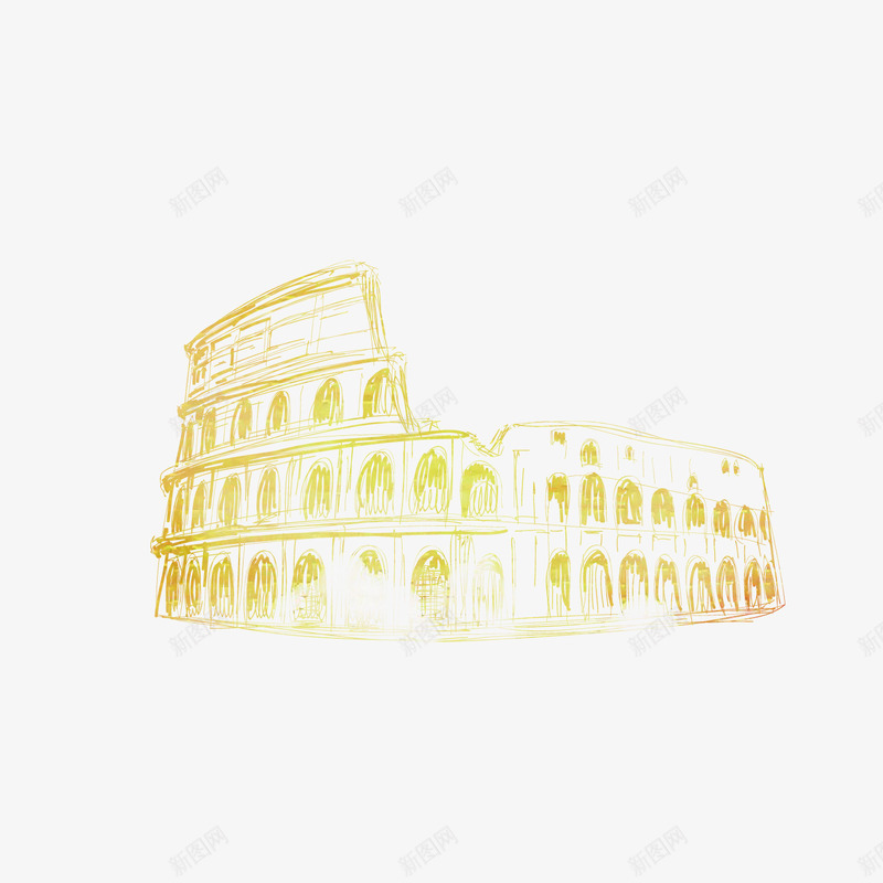 希腊黄色景观建筑矢量图ai免抠素材_新图网 https://ixintu.com 卡通建筑 古希腊建筑 建筑 建筑设计 手绘建筑 西方建筑 黄色渐变 矢量图