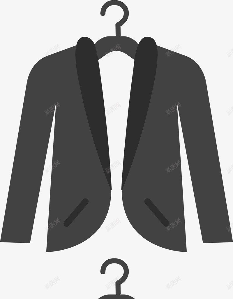 黑色卡通西装礼服png免抠素材_新图网 https://ixintu.com 卡通西装 新郎服 礼服 结婚 装饰图案 西装 黑色西服