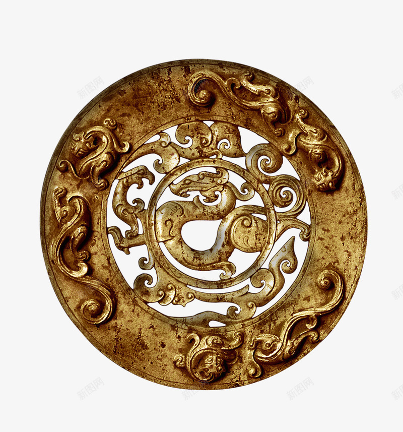 金属扣子png免抠素材_新图网 https://ixintu.com 中国风 古风 圆形 复古 纽扣 金属 金色 雕刻