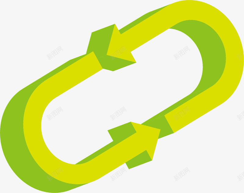 椭圆形回旋箭头图标png_新图网 https://ixintu.com 3d图标 回旋箭头 旋转箭头 箭头图标 绿色箭头