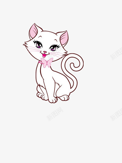 妩媚的猫咪png免抠素材_新图网 https://ixintu.com 大眼睛 美丽 蝴蝶结 长睫毛