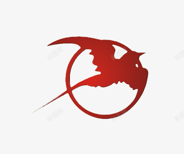 红色圆形燕子形状图标png_新图网 https://ixintu.com logo 图标 圆形 形状 标志 燕子 红色