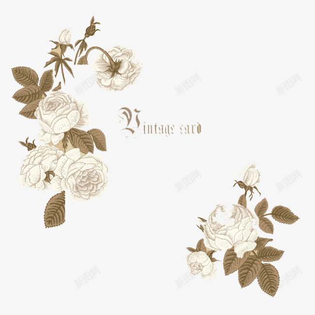 复古鲜花请柬封面png免抠素材_新图网 https://ixintu.com 复古 请柬 鲜花