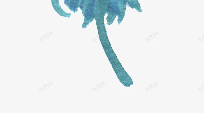 清新森系水彩蓝色羽毛png免抠素材_新图网 https://ixintu.com 森系 水彩 清新 羽毛 蓝色