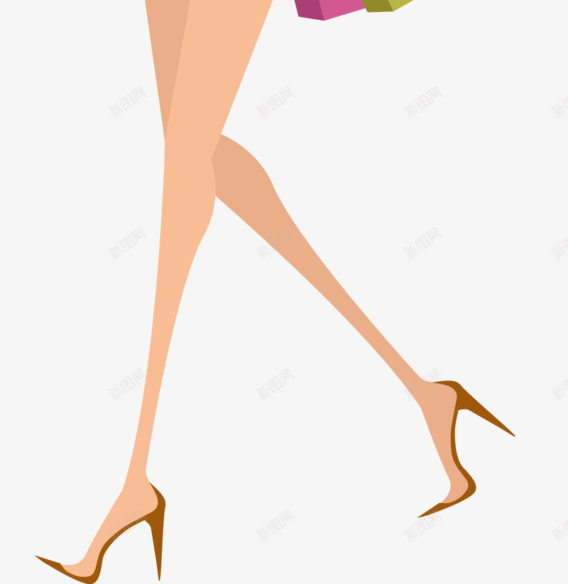 购物的时尚美女图png免抠素材_新图网 https://ixintu.com 买东西 卡通 女郎 妇女 少女 扁平化 手提东西 提着 时尚 购物 购物袋
