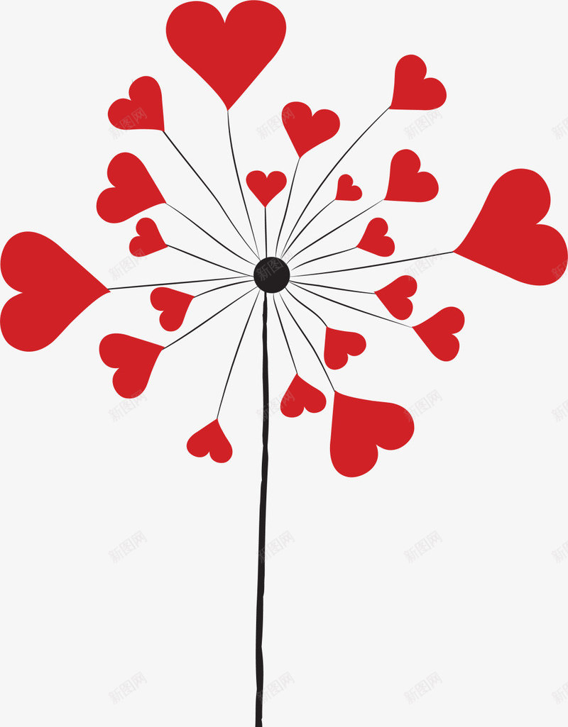情人节红色爱心花朵png免抠素材_新图网 https://ixintu.com LOVE 婚庆 情人节 情人节花朵 浪漫 爱心花朵 爱情