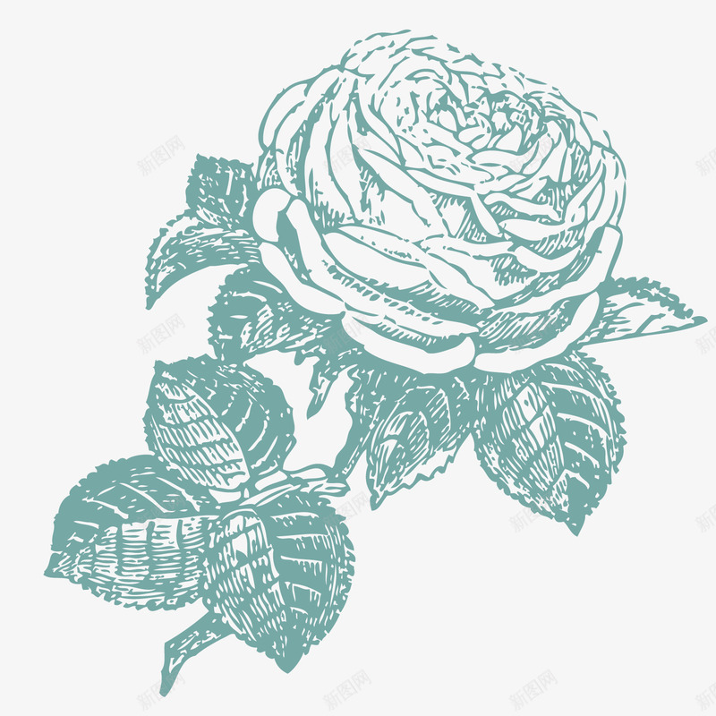 复古玫瑰素描矢量图ai免抠素材_新图网 https://ixintu.com 平面设计 手绘设计 植物设计 玫瑰纹身 玫瑰花 玫瑰花简笔画 矢量图 矢量文件