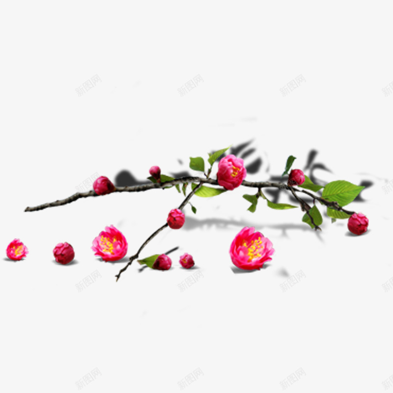 桃花朵朵背景装饰psd免抠素材_新图网 https://ixintu.com 促销海报 天猫 淘宝 淘宝素材